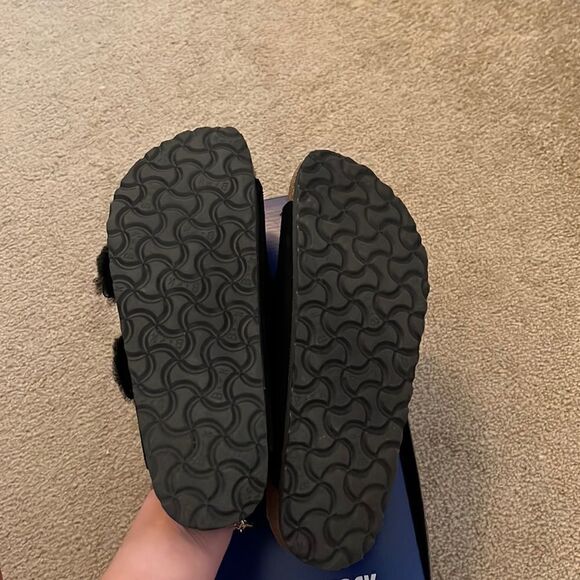 Birkenstock Fur Black 38 New  - Picture 4 of 5